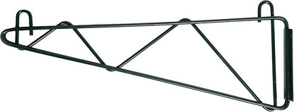 Epoxy Green Wall Mounting Bracket for Wire Shelving | 2 Brackets for Commercial, Retail or Home Use | NSF Certified | Set of 2 Brackets | (21")