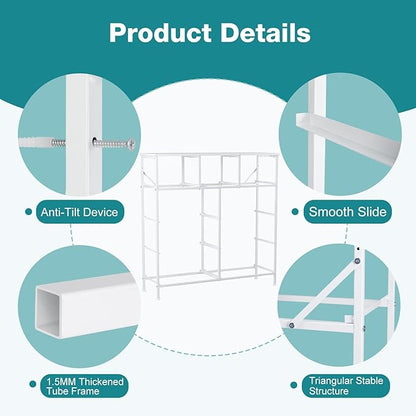 OLIXIS 9 Drawers Storage Organizers Units, Closet Organizers and Storage for Clothes, Fabric Storage Drawer for Living Room, Chest of Dresser in 39.4" D x 11.8" W x 39.9" H, White