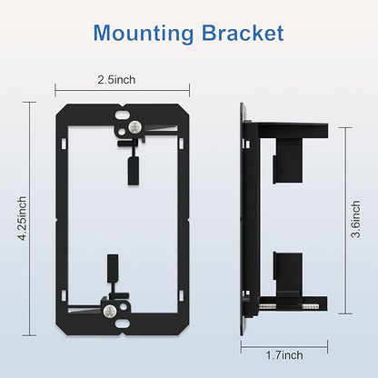 FGB 10Gbps Ethernet Wall Plate, 2 Port CAT6 Wall Plate and Jack, RJ45 Ethernet Wall Outlet with Single Gang Low Voltage Mounting Bracket, 2 Pack