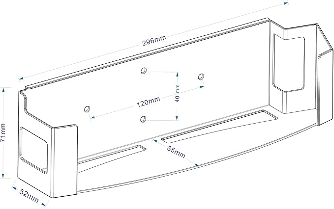 Monzlteck Wall Mount for PS3 Slim,Steel Mount Wall Holder Bracket for PlayStation 3(CECH 2000-2500),Space Saving,wp3-s