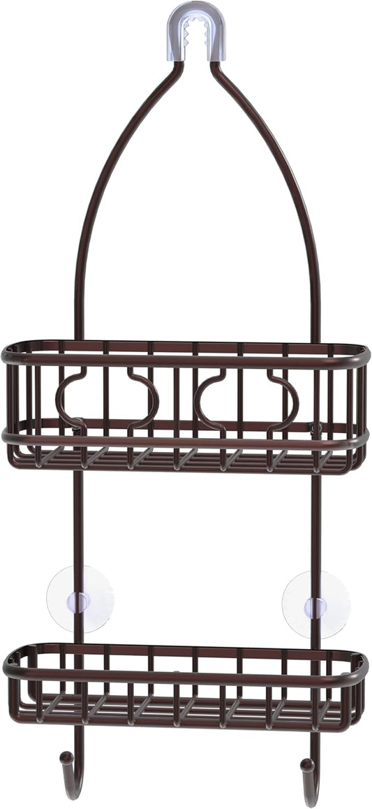 Simple Houseware Bathroom Hanging Shower Head Caddy Organizer, Bronze (22 x 10.2 x 4.2 inches)