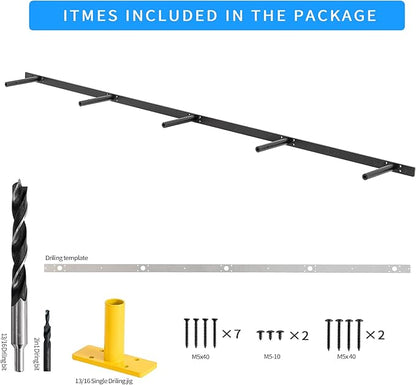 Heavy Duty Floating Shelf Bracket 69 inch, Hidden Shelf Bracket for Mantel and Shelving, Max Load 200 lbs if Mounted on Studs, Invisible Bracket for Floating Shelves (with Ease Build Kit)