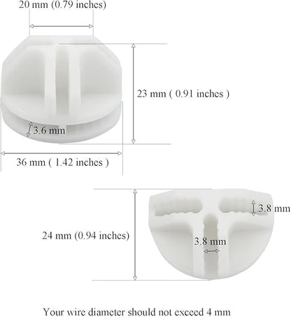 10Pcs Wire Cube Connectors, White Wire Cube Storage Connectors Half Buckle Wire Grid Cube Shelf Plastic Connectors for Wire Cube Storage Shelving Unit and Modular Closet Organizer, SATONBEYI