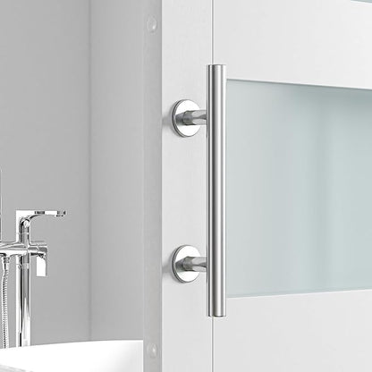 SMARTSTANDARD 12" Barn Door Handles,Sliding Barn Door Pull Handle Stainless Steel,Heavy Duty Large Rustic Two-Side Design for Gates Garages Sheds Furniture Round