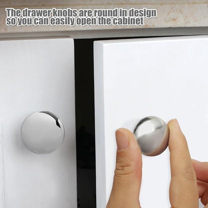 Romeda 18 Piece Drawer Knobs, Silver Cabinet Knobs with Screw, 30mm Drawer Pulls for Dresser, Kitchen, and Cabinet Drawers