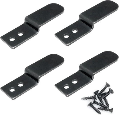 4PCS Black Z Shaped Corner Bracket Iron Right Angle With Screws for Shelf Picture Furniture Frame Z Shape Braces Support Fastener