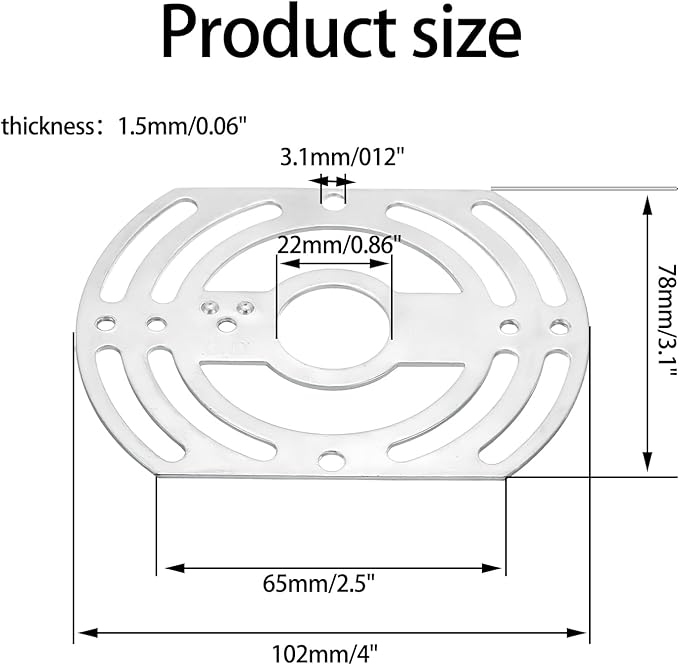2 Pack Universal Light Fixture Mounting Bracket, 4" Diameter Steel Round Light Crossbar, Wall & Ceiling Mount, Silver