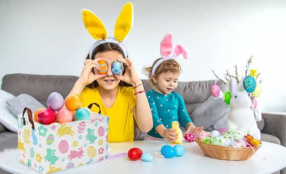 Sanjiaofeng Rectangular3Pack Easter baskets , Kids Easter Storage Bins Organizer.Boys and Girls,Easter Bunny Eggs Decor,Toys,Books,Easter Gifts . (3Pack Easter)