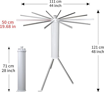 Clothes Drying Rack Tripod,Laundry Hanger Dryer Rack,Portable Foldable Drying Rack-Drying Rack Clothing Laundry Bedroom Household Aluminum-12rods