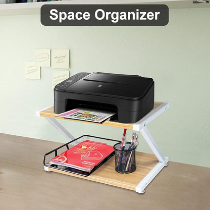 DUNCHATY Desktop Print Stand – Ergonomic Document Holder for Home Office, Study, and Work - Stable Printer Stand with Adjustable Anti-Skid Pad