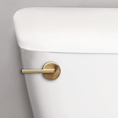 Korky StrongARM Metal Toilet Handle and Lever - Universal to Fit Front, Angled, Side, Left, and Right Mount Toilets - Contemporary Style in Brushed Gold