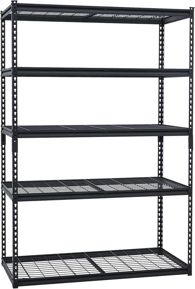 Heavy Duty 5-Tier Garage Shelving - Modern, Adjustable Height, 60x24x78in, 800 lbs Capacity