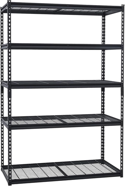 Heavy Duty 5-Tier Garage Shelving - Modern, Adjustable Height, 60x24x78in, 800 lbs Capacity