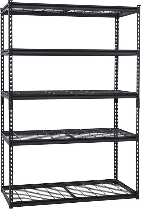 Heavy Duty 5-Tier Garage Shelving - Modern, Adjustable Height, 60x24x78in, 800 lbs Capacity