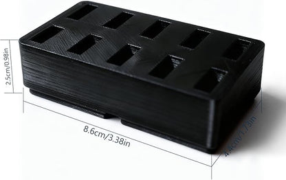 JBOS 10-Slot USB Flash Drive Holder Stand, Desktop Organizer Rack for Memory Sticks, Jump Drives & Electronic Accessories, Office Desk Storage, Black
