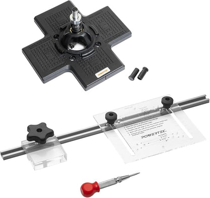 POWERTEC 72224 Cabinet Hinge and Hardware Jig Kit, Concealed Hinge Jig and Precision Marking System for Installing Pulls, Knobs, Handles on Cabinet & Drawer, and Cabinet Hinges Installation