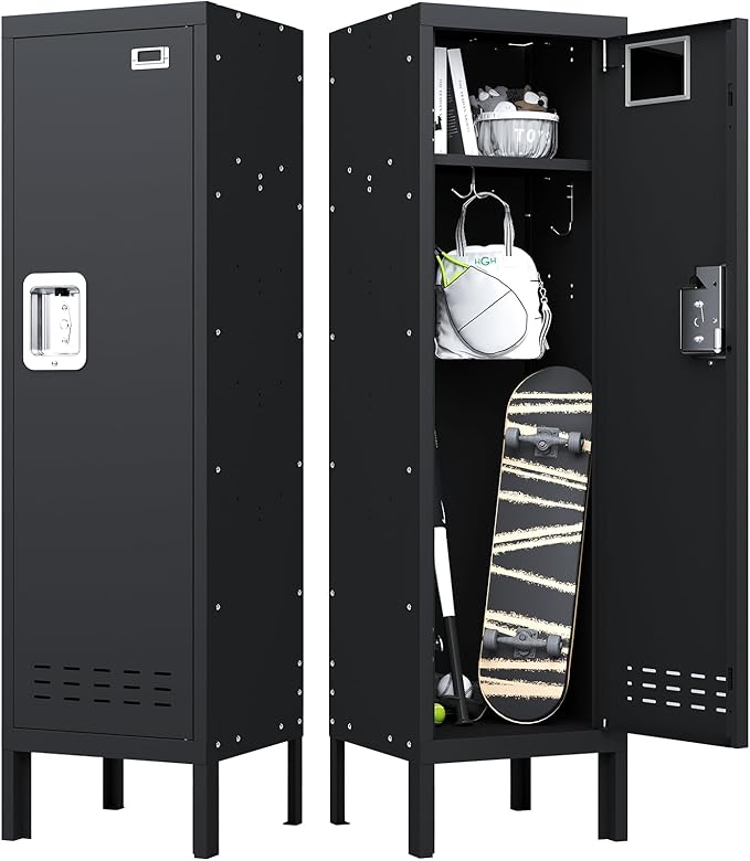 Metal Kids Locker,Metal Cabinet Storage Lockers,Lockable for Employees with Door,54" Height Steel Locker,Lockable Steel Locker for Children's Room, Playroom, School,Gym