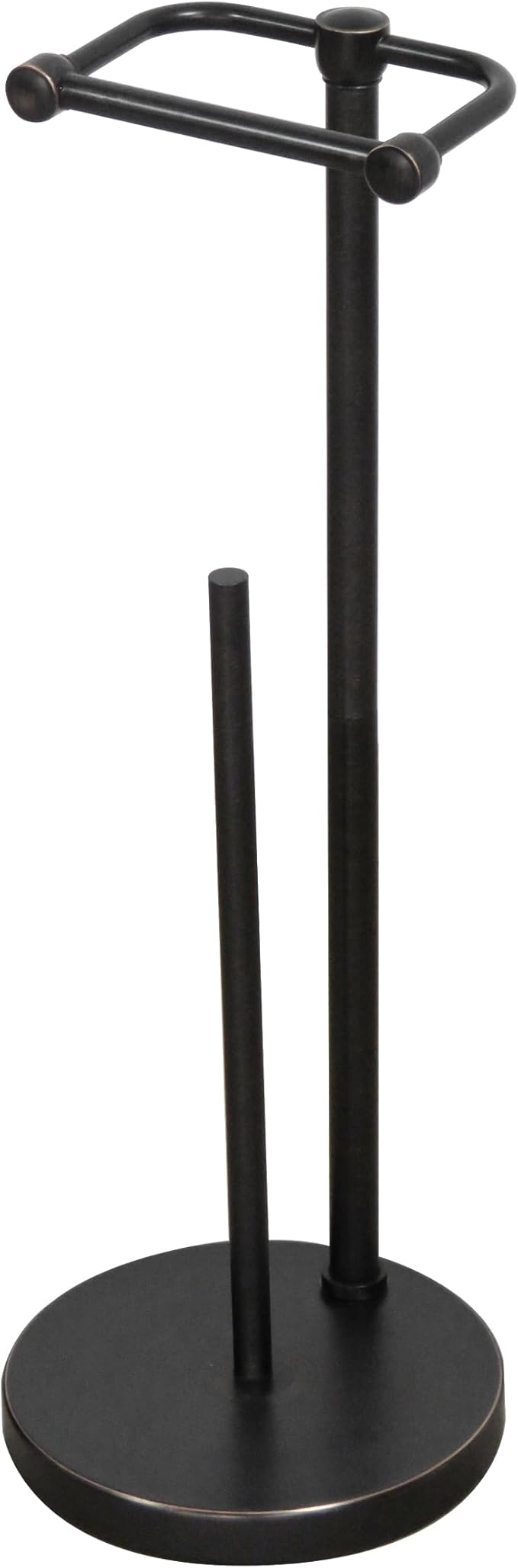 Toilet Paper Holder Stand, Post Pivoting Design Free Standing Toilet Paper Holder with Storage for 4 Rolls, 304 Stainless Steel Tissue Holder with Reserve, Heavy-Duty Base (Oil Rubbed Bronze)
