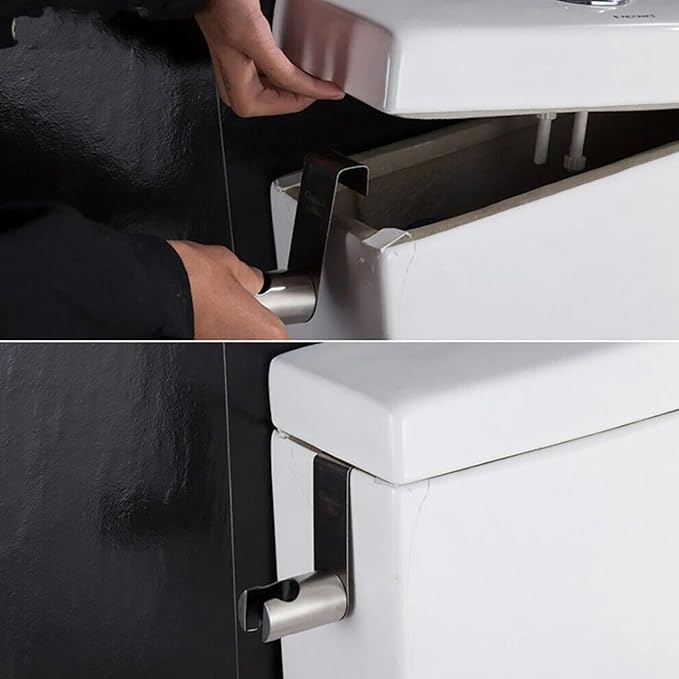 304 Stainless Steel Wall Mounted Toilet Bidet Sprayer Bracket 1.654 x 3.858 inch Silver for Bathroom Storage Hook 1PCS