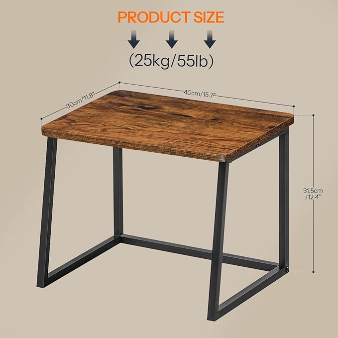 HOOBRO Printer Stand with Storage for Desk, 2-Tier Desktop Printer Shelf, Desk Organizer for Office, Kitchen, Living Room, Rustic Brown BF16PS01
