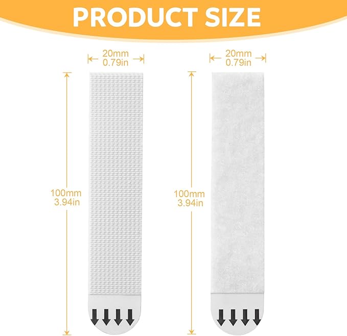Sinnsally X-Large Picture Hanging Strips Heavy Duty,20-Pairs(40 Strips) Sticky Picture Hangers for Walls Hanging Without Nail,Damage Free No Nails Refill Adhesive Poster Frame Mounting,White
