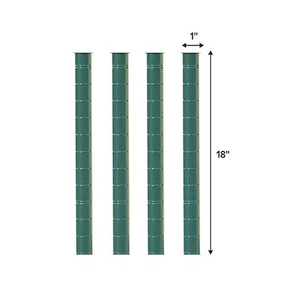 Commercial Epoxy Green Coated Wire Shelf 1’’ Diameter Shelving Poles