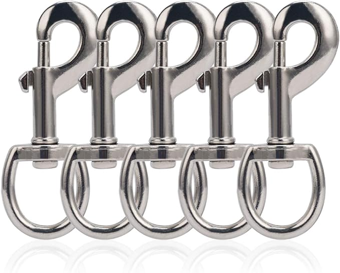 Dog Leash Clips Heavy Duty Dog Leash Clasp Leash Hooks Swivel Clip Swivel Snap Hook Flag Hooks 3.5 Inch 5pcs