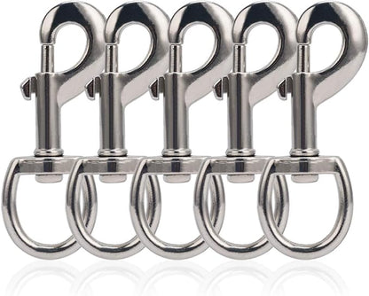 Dog Leash Clips Heavy Duty Dog Leash Clasp Leash Hooks Swivel Clip Swivel Snap Hook Flag Hooks 3.5 Inch 5pcs