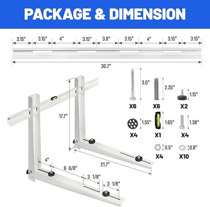 Mini Split Wall Mounting Bracket for Air Conditioner Heat Pump System Unit 9000-36000 BTU, Heavy Duty Foldable Support Bracket for for Ductless Mini Split, HVAC, Compressor