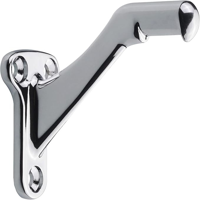 Triumph Hardware,3 Pack,3" Heavy Duty Handrail Bracket Polished Chrome,Stair Railing Bracket