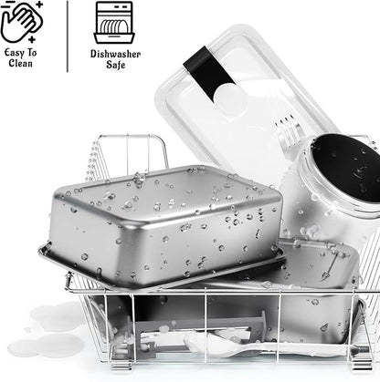 Stainless Steel Bento Lunch Box Set for Adult - 42oz Leak-Proof Bento Lunch Box Container with Thermo, Insulated Bag for Work Travel Dining Out