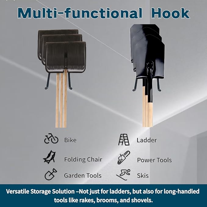 2 Pack Wall Mount Hook Tool Organizer,Garage Tool Organizer Wall Mount,Iron Shelf Accessory compatible with Suncast Sheds,with EZ Bolt Assembly