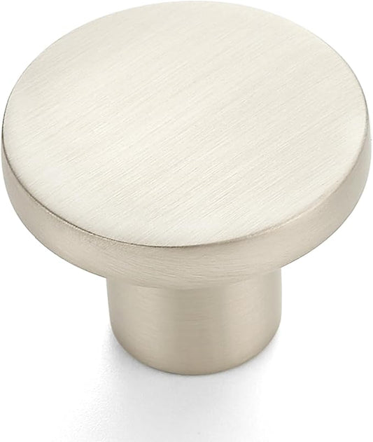 Ravinte 50 Pack Cabinet Knobs Brushed Nickel Kitchen Cabinet Knobs Round Dresser Drawer Pulls Closet Door Pulls 1-1/5 Inch
