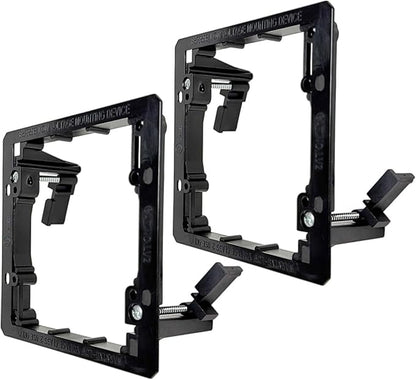 iMBAPrice 2-Gang Low Voltage Mounting Bracket, Drywall Mount for Cable Pass Through Wall Plates, LV2-2 Bracket for Ethernet, HDMI, Speaker & Coax Cables, Non-Metallic, 2 Pack