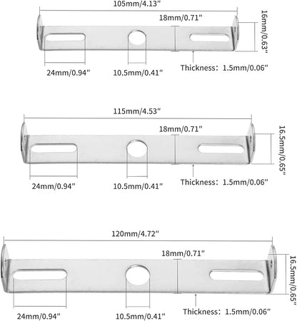 4.1-4.7 Inch Light Fixture Mounting Bracket Square Kit Ceiling Light Plate Wall Mounting Bracket Crossbar for Chandelier Outdoor Lighting Pack of 6