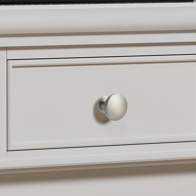 homdiy 30 Pack Cabinet Knobs Brushed Nickel Drawer Knobs - Solid Zinc Alloy Kitchen Pulls Modern Cabinet Hardware for Dresser Drawers