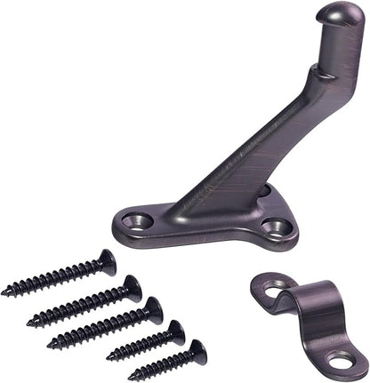 Oil Rubbed Bronze Handrail Bracket, 3 Pack Heavy Duty Stair Support Hardware with Screws, 3 Inch Metal Wall Mount Railing Bracket for Home Staircase