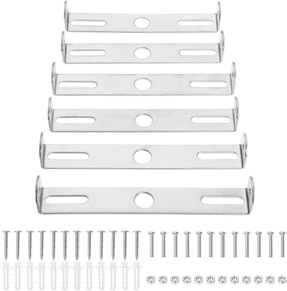 4.1-4.7 Inch Light Fixture Mounting Bracket Square Kit Ceiling Light Plate Wall Mounting Bracket Crossbar for Chandelier Outdoor Lighting Pack of 6