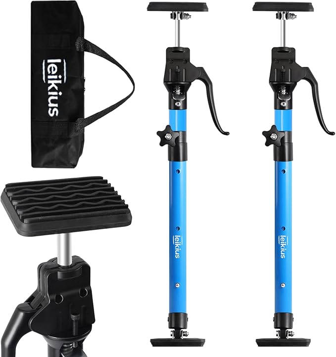 Aluminum Cabinet Jack Support Pole 2PC, 23.6-45.3 Inches Steel Telescopic Quick Rod Adjustable 3rd Hand Support System 200lbs Capacity for Installing Cabinets, Heavy Duty Cabinet Lift Jack