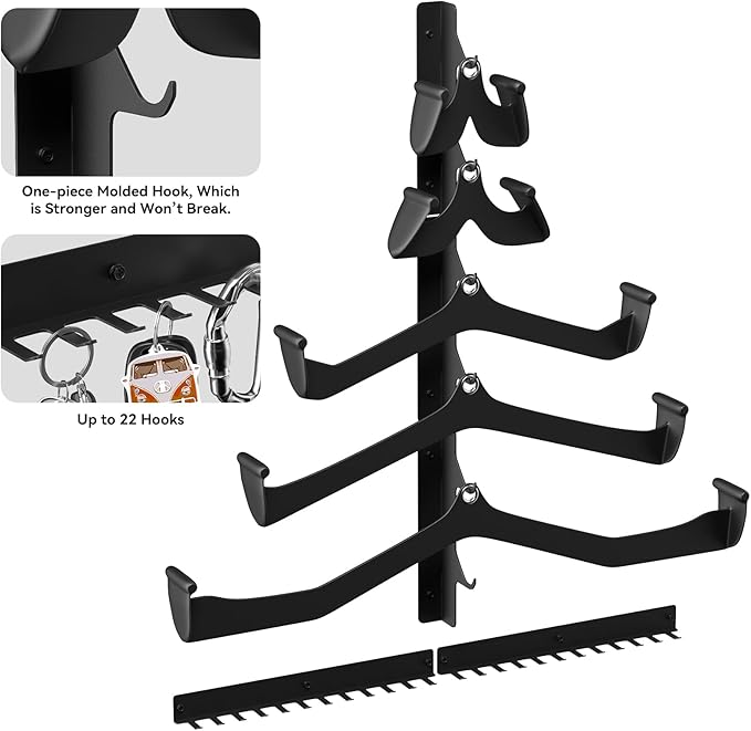 Lat Pull Down Bar Storage Rack Wall Mount,Gym Storage Wall Organizer for Lat Pulldown Attachments Cable Attachment, Gym Accessories, Workout Equipment, Home Gym Fitness Wall Storage Rack