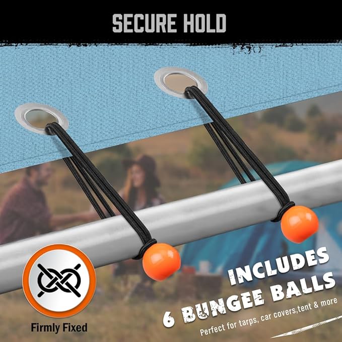 HORUSDY 28-Piece Premium Bungee Cords with Hooks, Includes 10”, 18”, 24”, 36”, 48”, Bungee Cord Assortment (10 to 48 Inch)