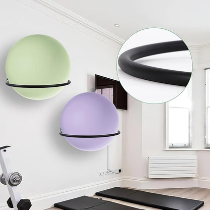 Large Stability Ball Storage Rack Exercise Dall Wall Holder Yoga Studio Gym Exercise Ball and Equipment Organizer（3 pcs）