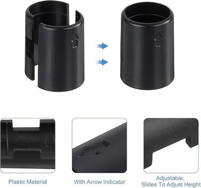 uxcell 72Pcs Wire Shelving Shelf Lock Clips, Plastic Shelving Clips for 7/8" Post Shelving, Shelving Sleeves Replacements for Wire Shelving System, Black