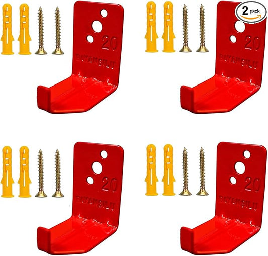 Universal Fire Extinguisher Bracket, Fire Extinguisher Mounts & Brackets (L Hook - 4 Pack)
