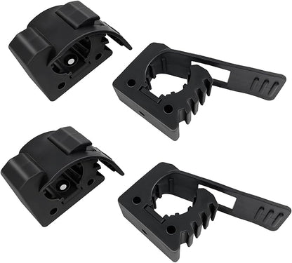 ROBLOCK Quick Release Rubber Clamp Mounts, 4-Pack Adjustable shovel clamp mount, Rubber Tool Handle Bracket for 0.8" to 1.2" Diameter, Universal Garage Storage, RV, Boat, ATV, and Any Wall
