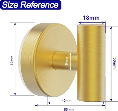 Suction Cup Hooks, Shower Hooks for Inside Shower – Removable Towel Hooks for Bathroom Window Glass Mirror Tile, Bath Robe Looafh Hook for Hanging – Waterproof & Rustproof, Gold(2 Pack)