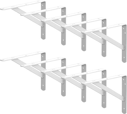 Decko Products 49143-10 Heavy-Duty Shelf Bracket, 10.5-Inch X 7.5-Inch, White, 10-Pack
