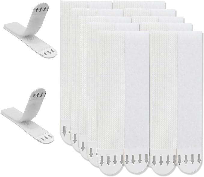 Large Picture Hanging Strips Heavy Duty, 32-Pairs(64 Strips) Sticky Picture Hangers for Walls No Damage Wall Picture Hangers Without Nails Refill Adhesive Poster Strips