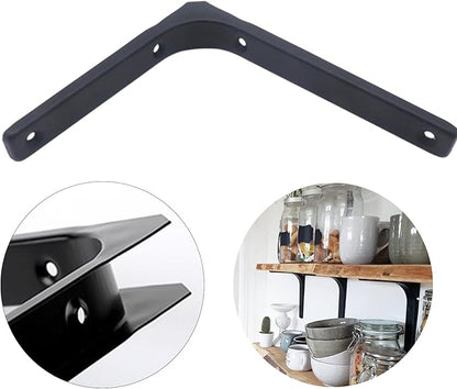 4pcs 6 x 5 Inch L Brackets, Heavy Duty Wall Mount L Corner Brackets Braces for Wood, Shelves, Cabinets, 90 Degree Triangle Shelf Support with Screws, Small Right Angle Bracket