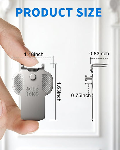 Drywall Picture Hanging Hooks Claw: 15Pcs 40lb Large Wall Picture Frame Hangers - Art Hanging No Damage Heavy Duty Mirror Photo Poster Painting Hanger Hardware Kit - Claw for Decor Room